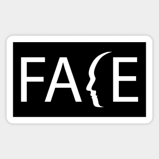 Face artistic typography design Magnet